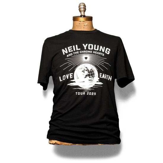 2025 Love Earth Tour Dateback Tee (Black) – Neil Young