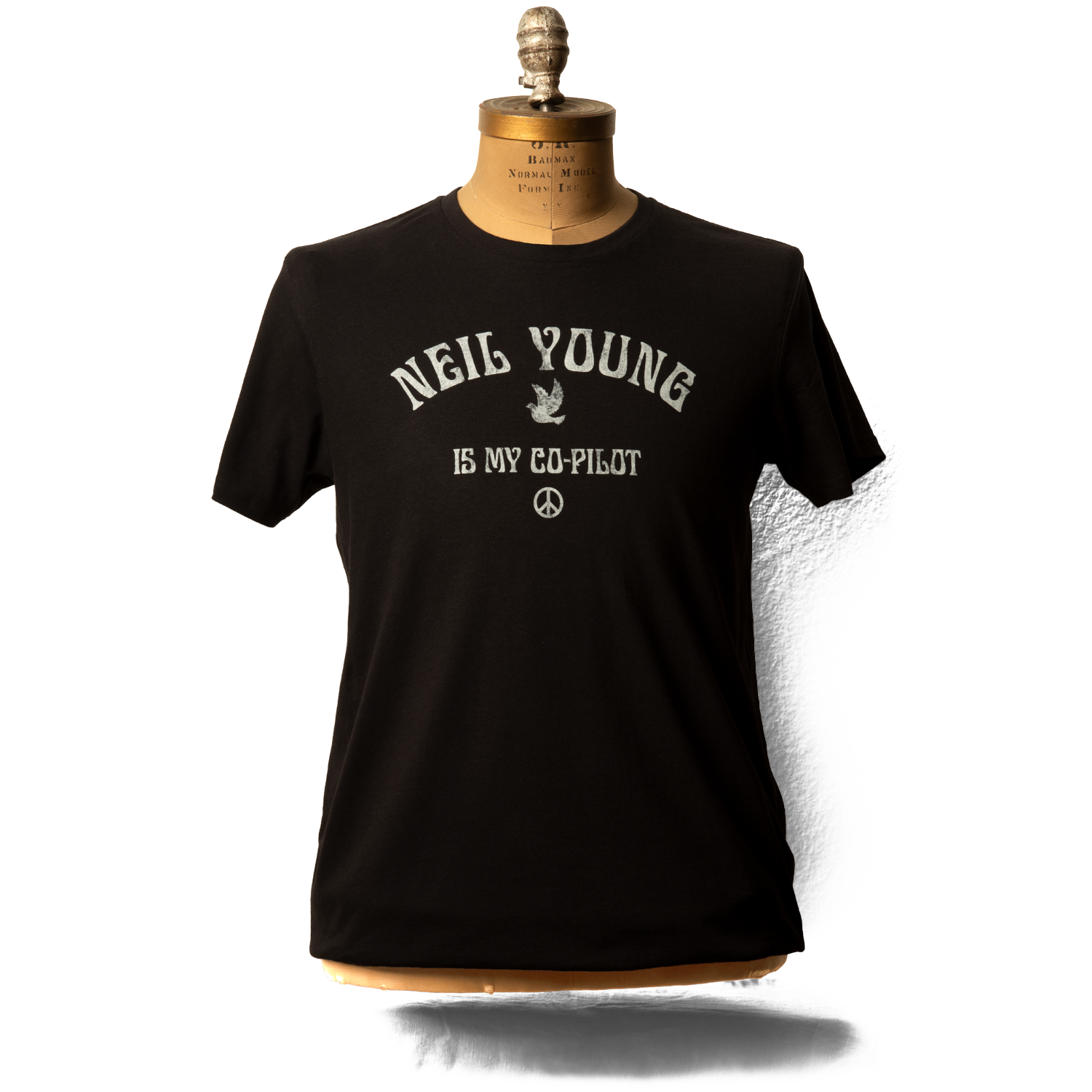 Soft Organic Vintage Co-Pilot Men's Black T-Shirt