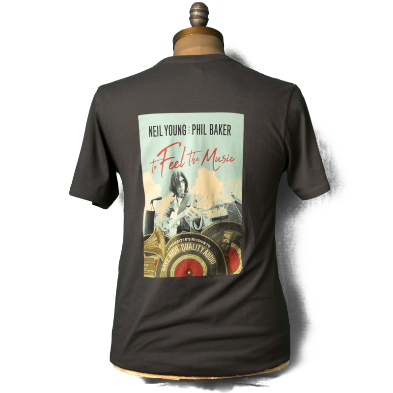 Soft Organic To Feel The Music Men's Grey T-Shirt