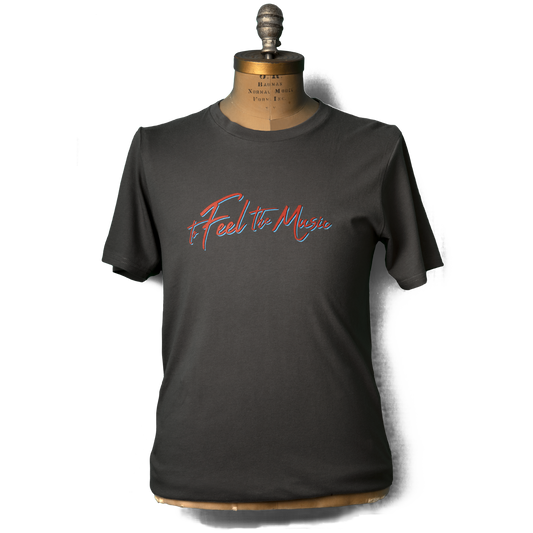 Soft Organic To Feel The Music Men's Gray T-Shirt