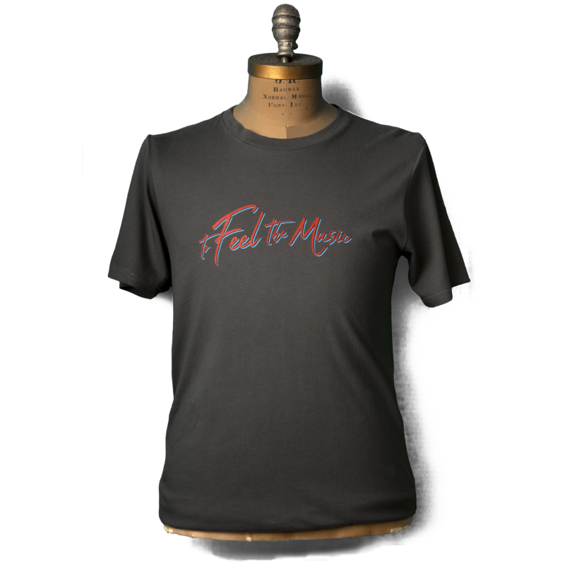 Soft Organic To Feel The Music Men's Grey T-Shirt