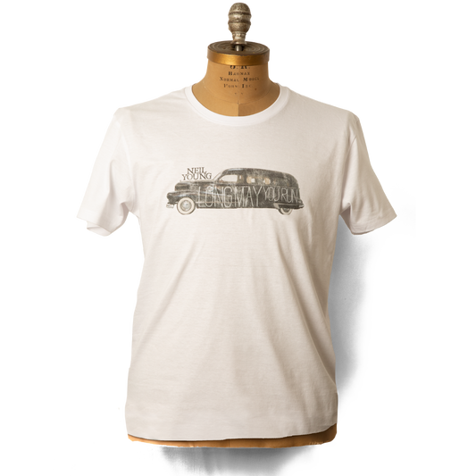 Soft Organic Long May You Run Men's White T-Shirt
