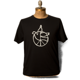 Soft Organic Peace Dove Black Men's T-Shirt