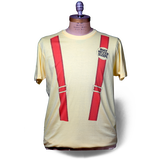 Soft Organic Rust Never Sleeps Suspenders T-Shirt (S)