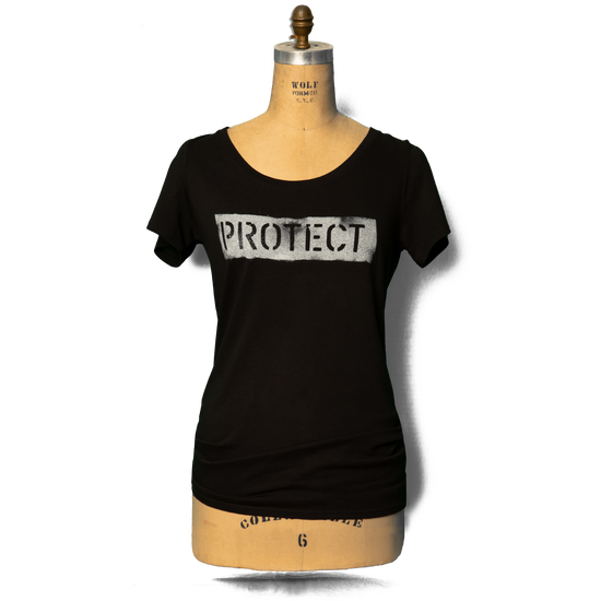 Soft Organic Protect Rebel Women's Black T-Shirt Soft Organic Protect Rebel Women's Black T-Shirt