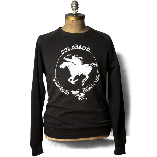 Soft Organic Colorado Crazy Horse Black Crewneck