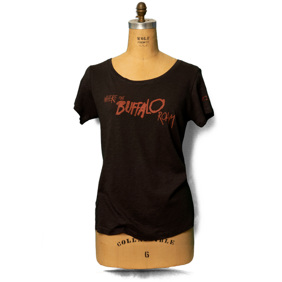 Soft Organic Vintage Buffalo Roam Women's Black T-Shirt Soft Organic Vintage Buffalo Roam Women's Black T-Shirt