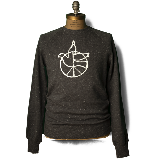 Soft Organic Peace Dove Gray Crewneck Soft Organic Peace Dove Gray Crewneck