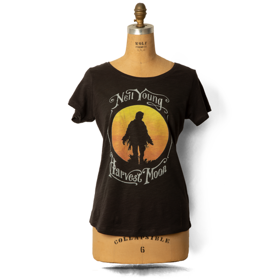 Soft Organic Vintage Harvest Moon Women's Black T-Shirt (M) Soft Organic Vintage Harvest Moon Women's Black T-Shirt (M)
