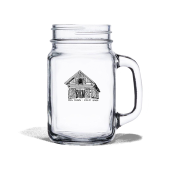 Barn Mason Jar Beverage Glass